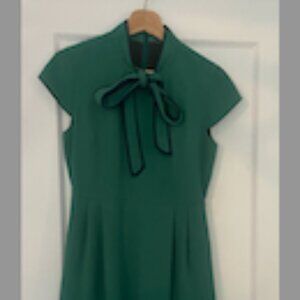 Green crepe J. Crew dress